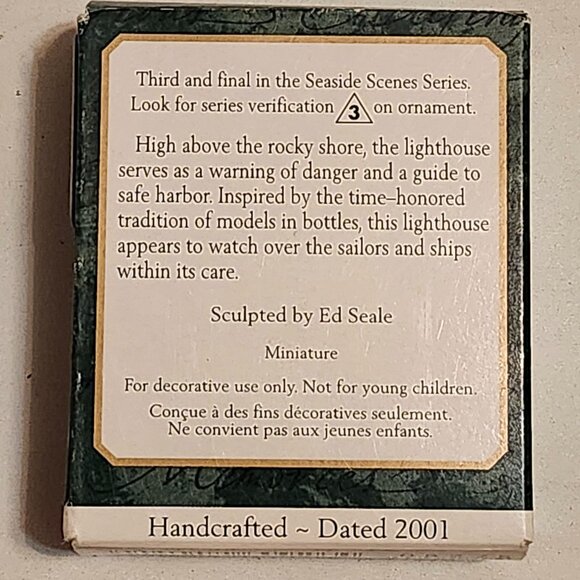 ADORABLE Hallmark Seaside Series Lighthouse in a Bottle Christmas Ornament - Picture 8 of 8